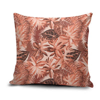 Hawaii Red Brown Tropical Leaves Pillow Cover - Polynesian Pride