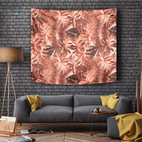 Hawaii Red Brown Tropical Leaves Tapestry - Polynesian Pride