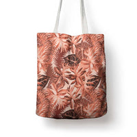Hawaii Red Brown Tropical Leaves Tote Bag - Polynesian Pride