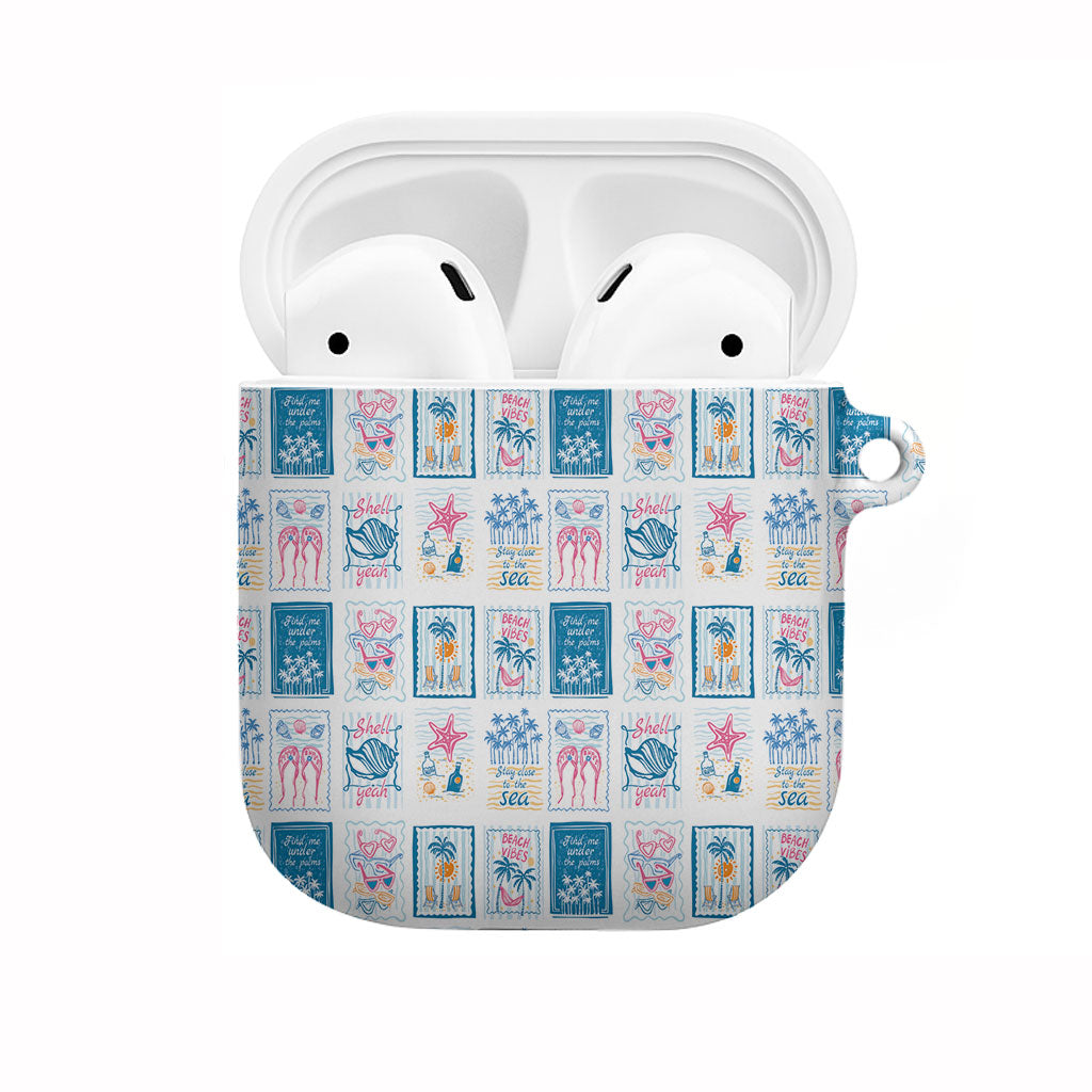 Hawaii Coastal Summer Postcard AirPods Case