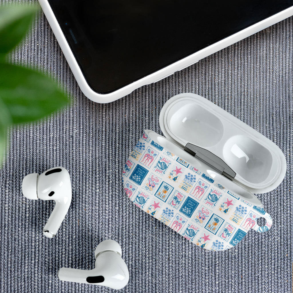 Hawaii Coastal Summer Postcard AirPods Case