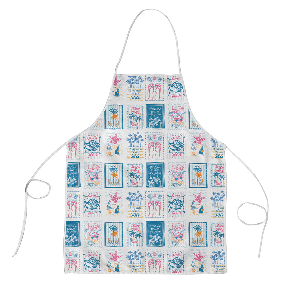 Hawaii Coastal Summer Postcard Apron LT01 Multicolor - Polynesian Pride