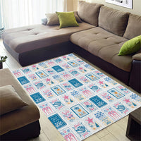 Hawaii Coastal Summer Postcard Area Rug