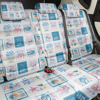 Hawaii Coastal Summer Postcard Back Car Seat Cover