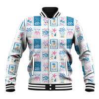 Hawaii Coastal Summer Postcard Baseball Jacket