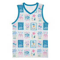 Hawaii Coastal Summer Postcard Basketball Jersey