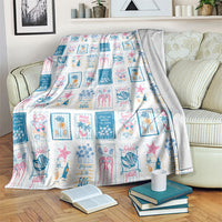 Hawaii Coastal Summer Postcard Blanket