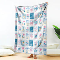 Hawaii Coastal Summer Postcard Blanket
