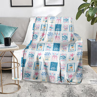 Hawaii Coastal Summer Postcard Blanket