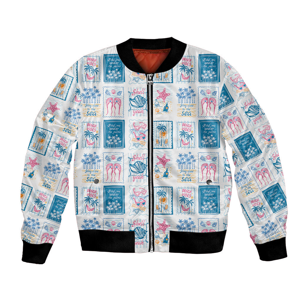 Hawaii Coastal Summer Postcard Bomber Jacket