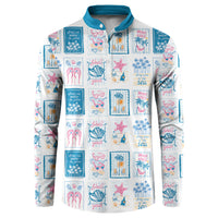 Hawaii Coastal Summer Postcard Button Sweatshirt
