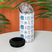 Hawaii Coastal Summer Postcard 4 in 1 Can Cooler Tumbler