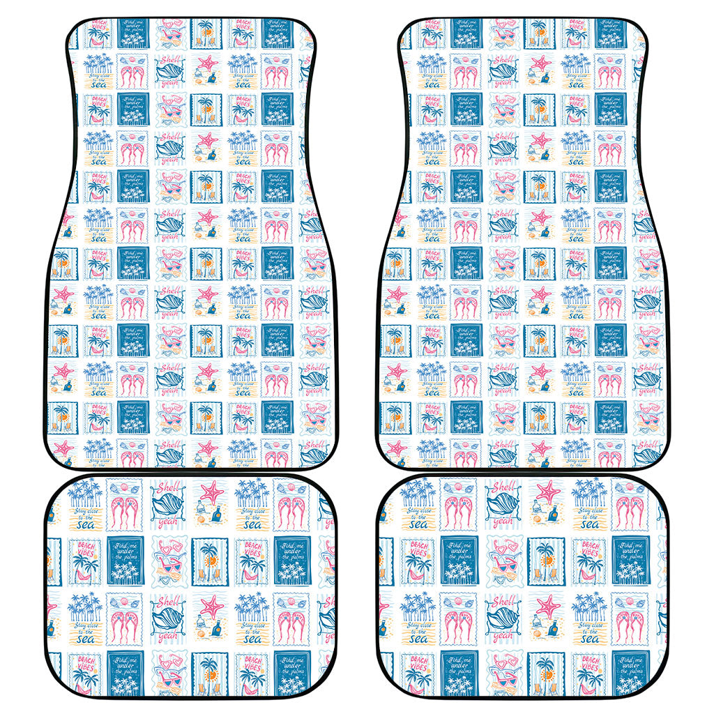 Hawaii Coastal Summer Postcard Car Mats
