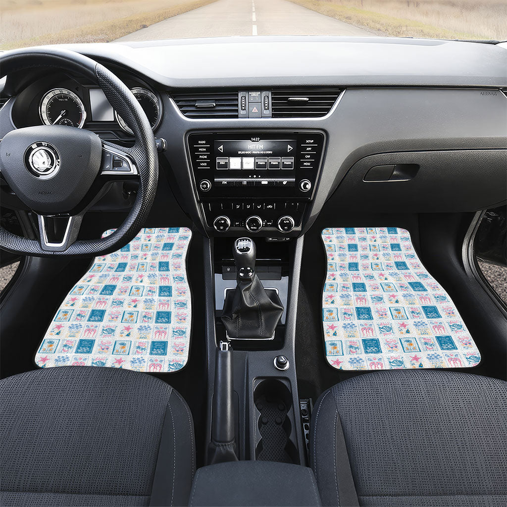 Hawaii Coastal Summer Postcard Car Mats