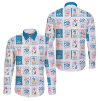 Hawaii Coastal Summer Postcard Family Matching Puletasi and Hawaiian Shirt