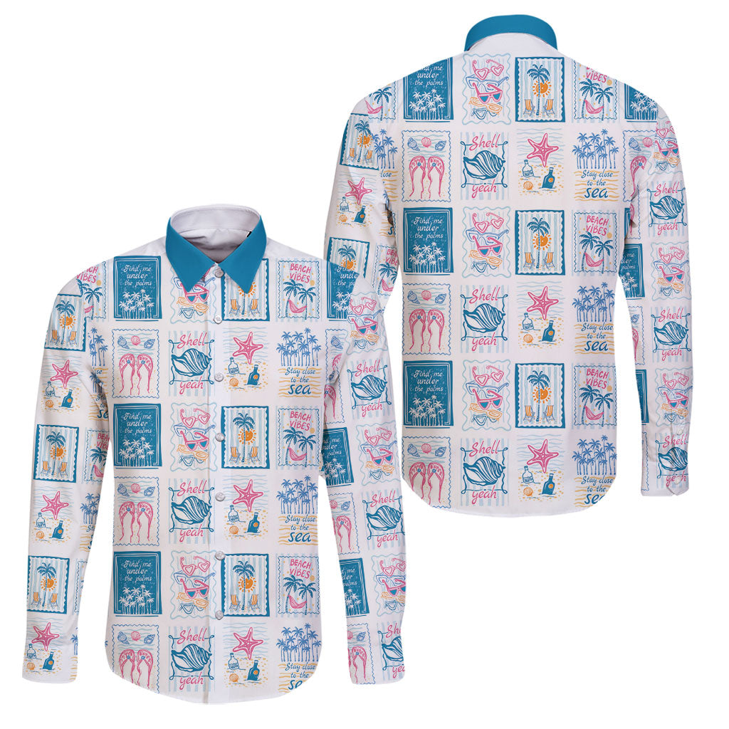 Hawaii Coastal Summer Postcard Family Matching Summer Maxi Dress and Hawaiian Shirt