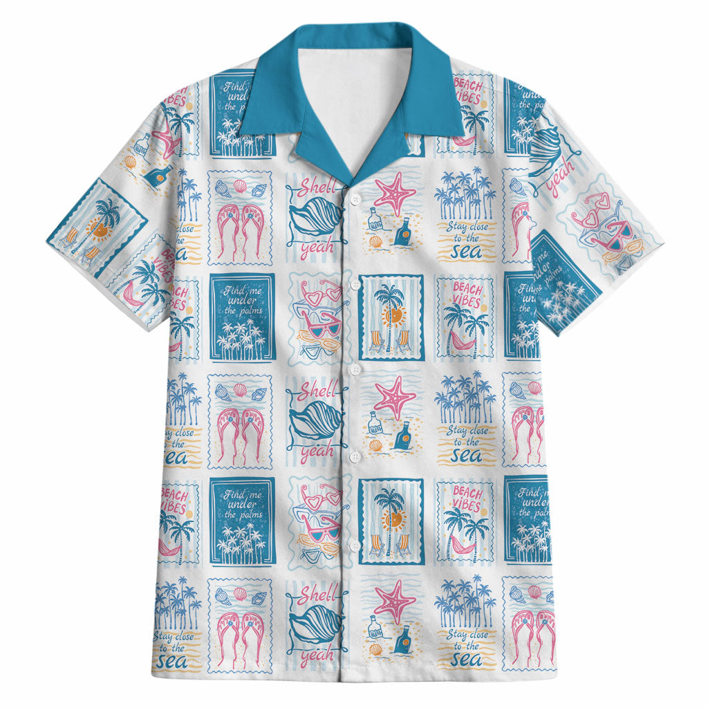 Hawaii Coastal Summer Postcard Hawaiian Shirt