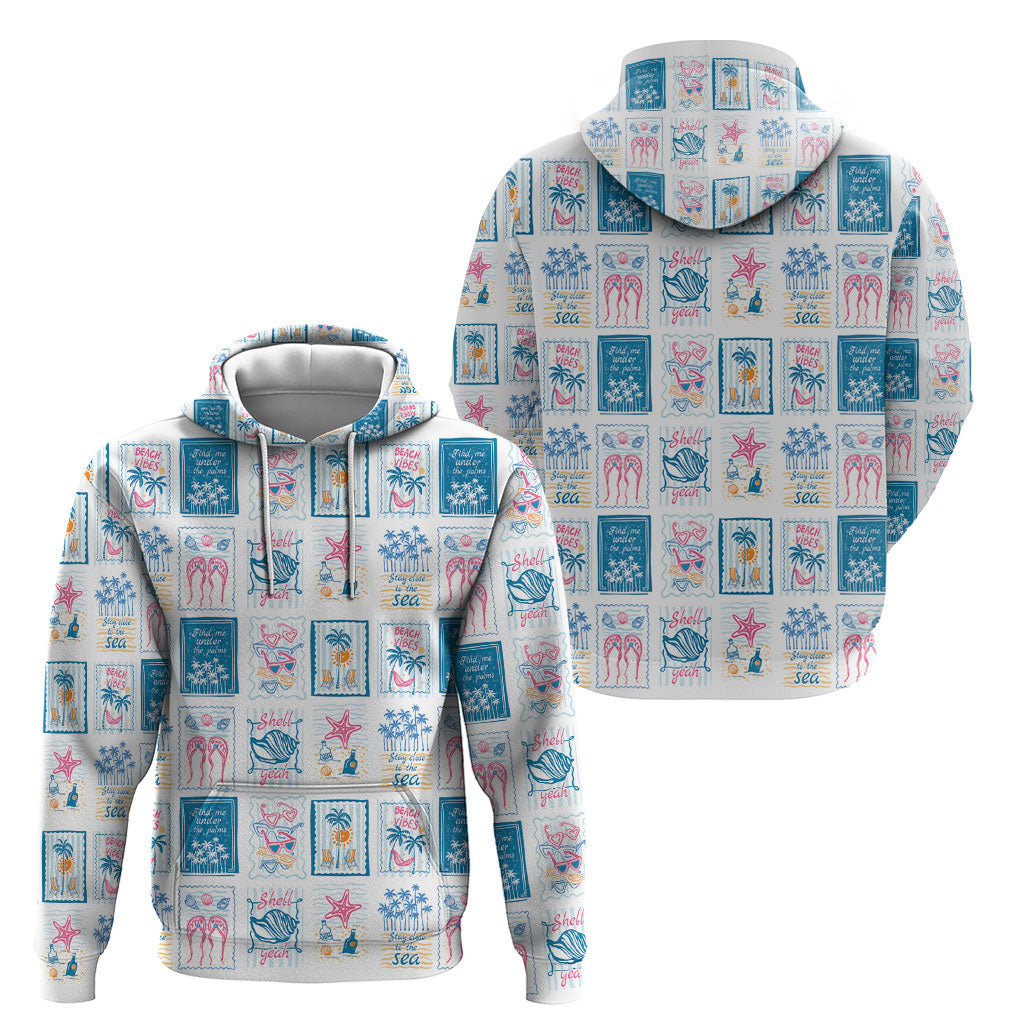 Hawaii Coastal Summer Postcard Hoodie