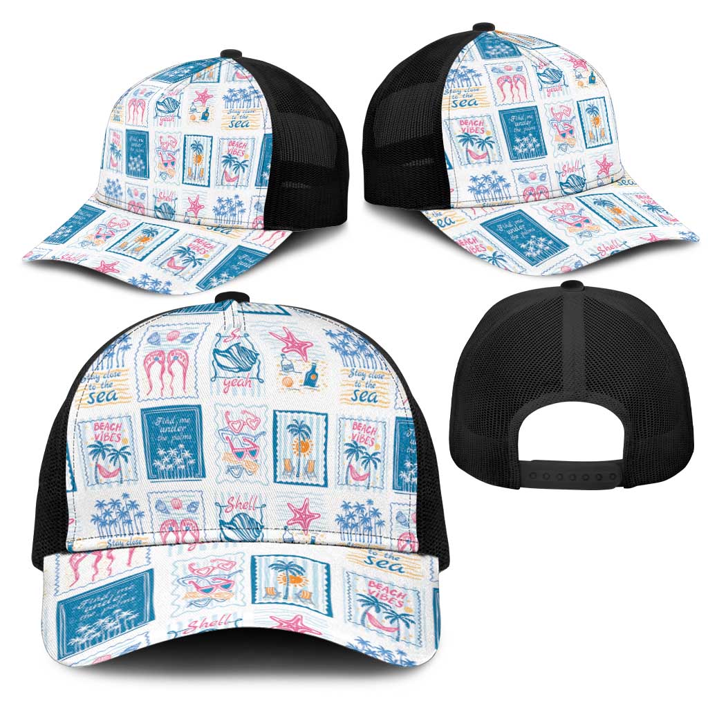 Hawaii Coastal Summer Postcard Mesh Trucker Cap