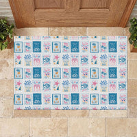 Hawaii Coastal Summer Postcard Rubber Doormat
