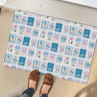 Hawaii Coastal Summer Postcard Rubber Doormat