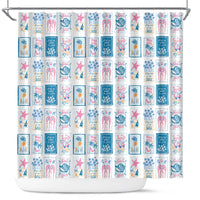 Hawaii Coastal Summer Postcard Shower Curtain