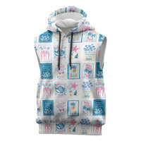 Hawaii Coastal Summer Postcard Sleeveless Hoodie
