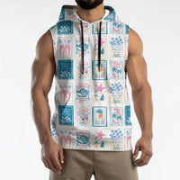 Hawaii Coastal Summer Postcard Sleeveless Hoodie