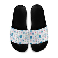 Hawaii Coastal Summer Postcard Slide Sandals
