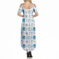 Hawaii Coastal Summer Postcard Summer Maxi Dress