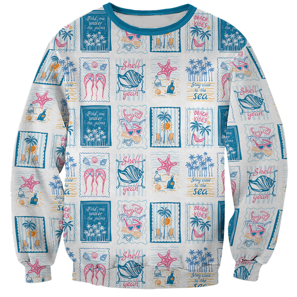 Hawaii Coastal Summer Postcard Sweatshirt