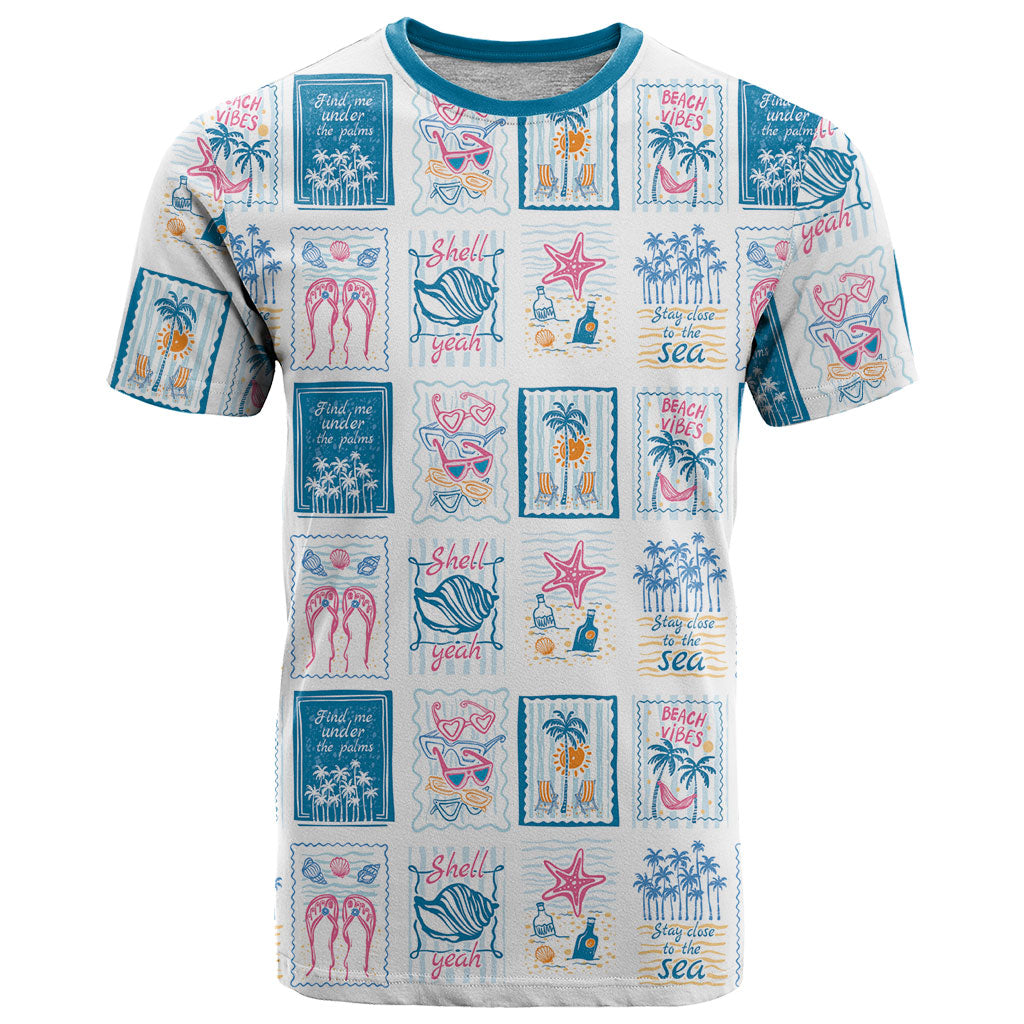 Hawaii Coastal Summer Postcard T Shirt