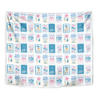 Hawaii Coastal Summer Postcard Tapestry