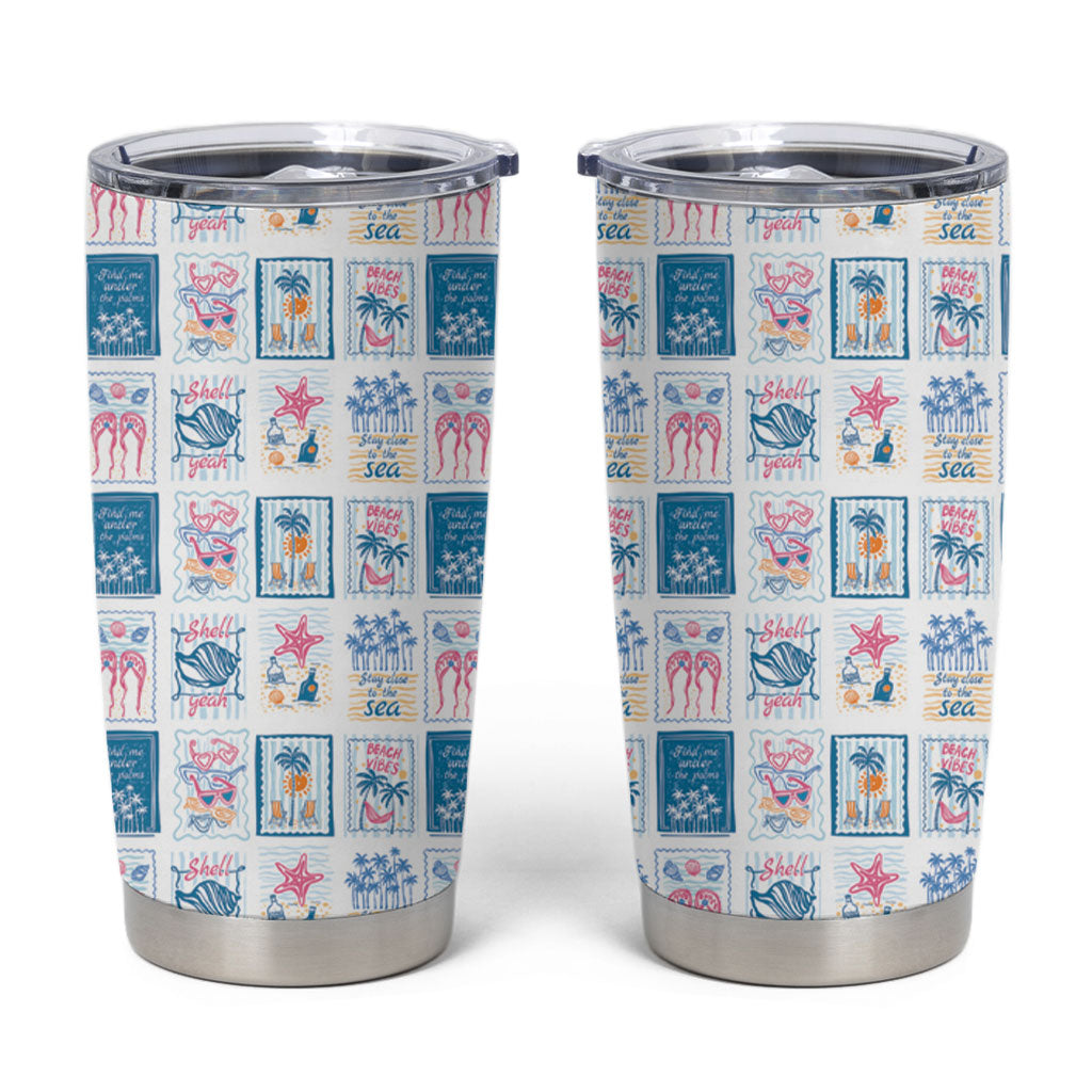 Hawaii Coastal Summer Postcard Tumbler Cup