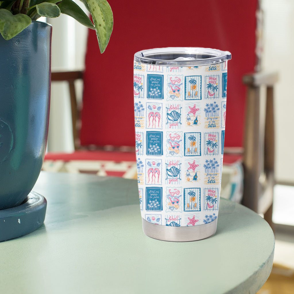 Hawaii Coastal Summer Postcard Tumbler Cup