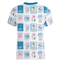 Hawaii Coastal Summer Postcard Women V-Neck T-Shirt