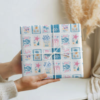 Hawaii Coastal Summer Postcard Wrapping Paper