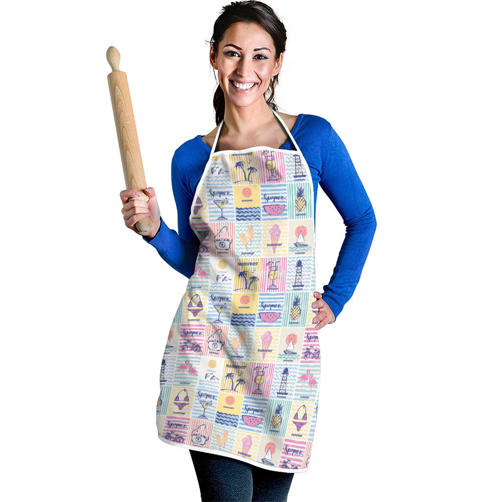 Aloha Summer Posters Grunge Textures Apron