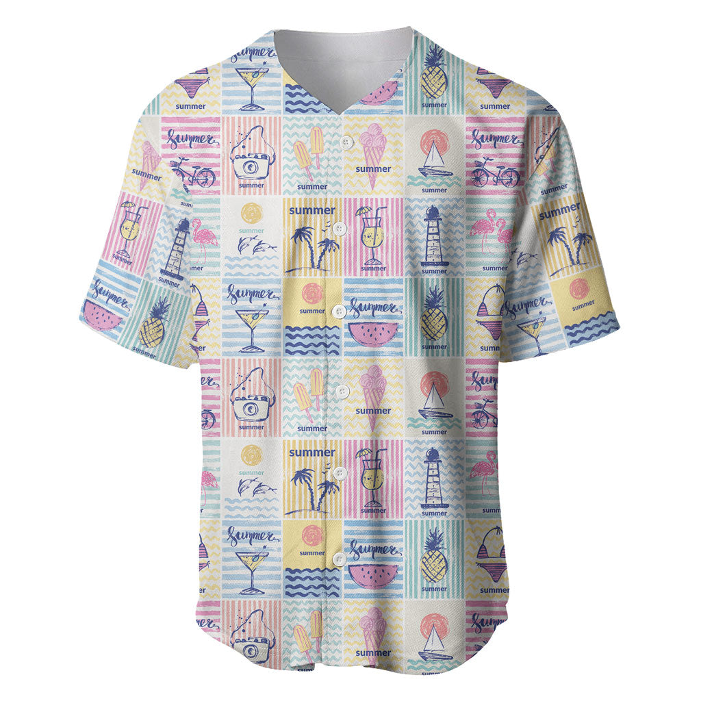 Aloha Summer Posters Grunge Textures Baseball Jersey