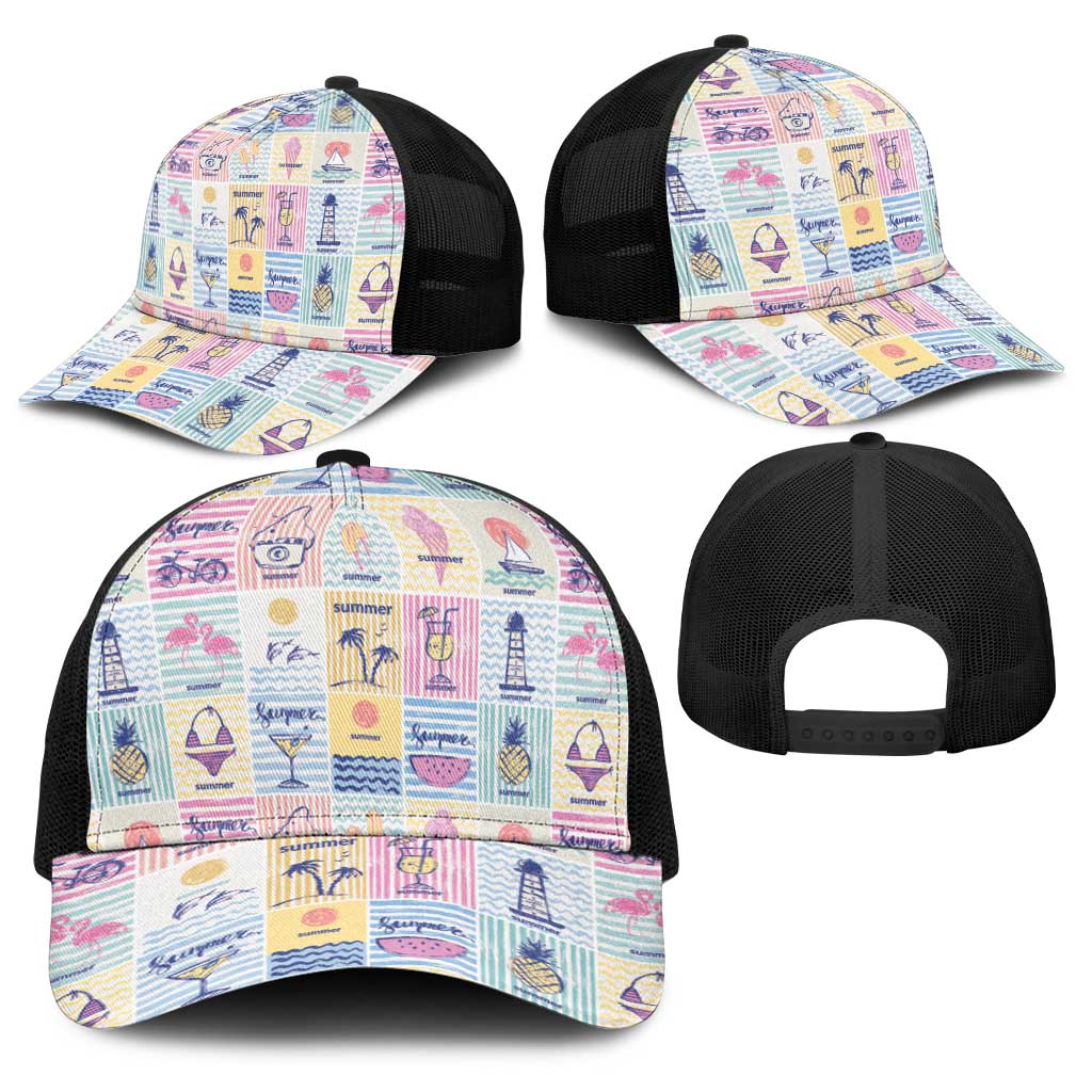 Aloha Summer Posters Grunge Textures Baseball Net Cap