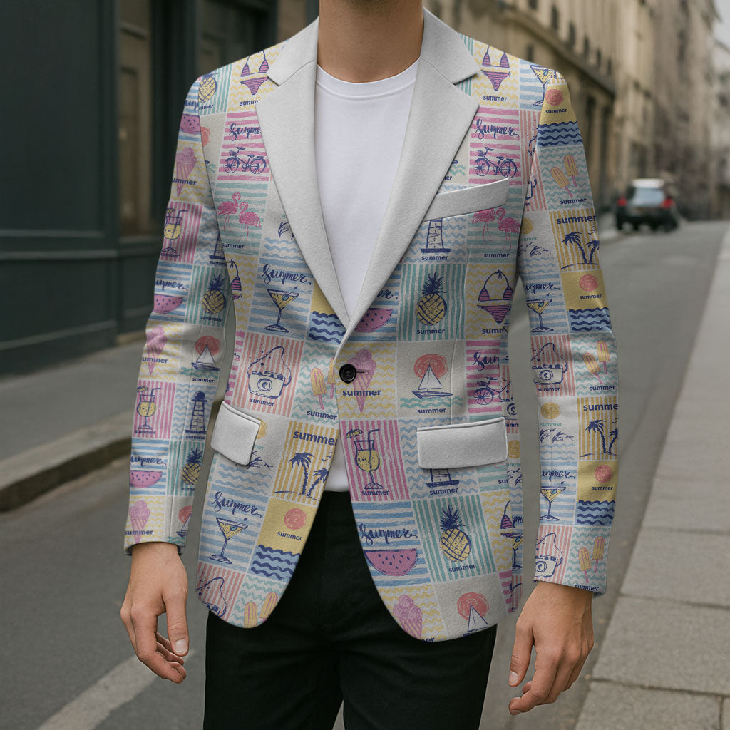 Aloha Summer Posters Grunge Textures Blazer