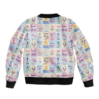 Aloha Summer Posters Grunge Textures Bomber Jacket