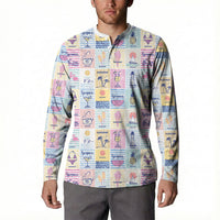 Aloha Summer Posters Grunge Textures Button Sweatshirt