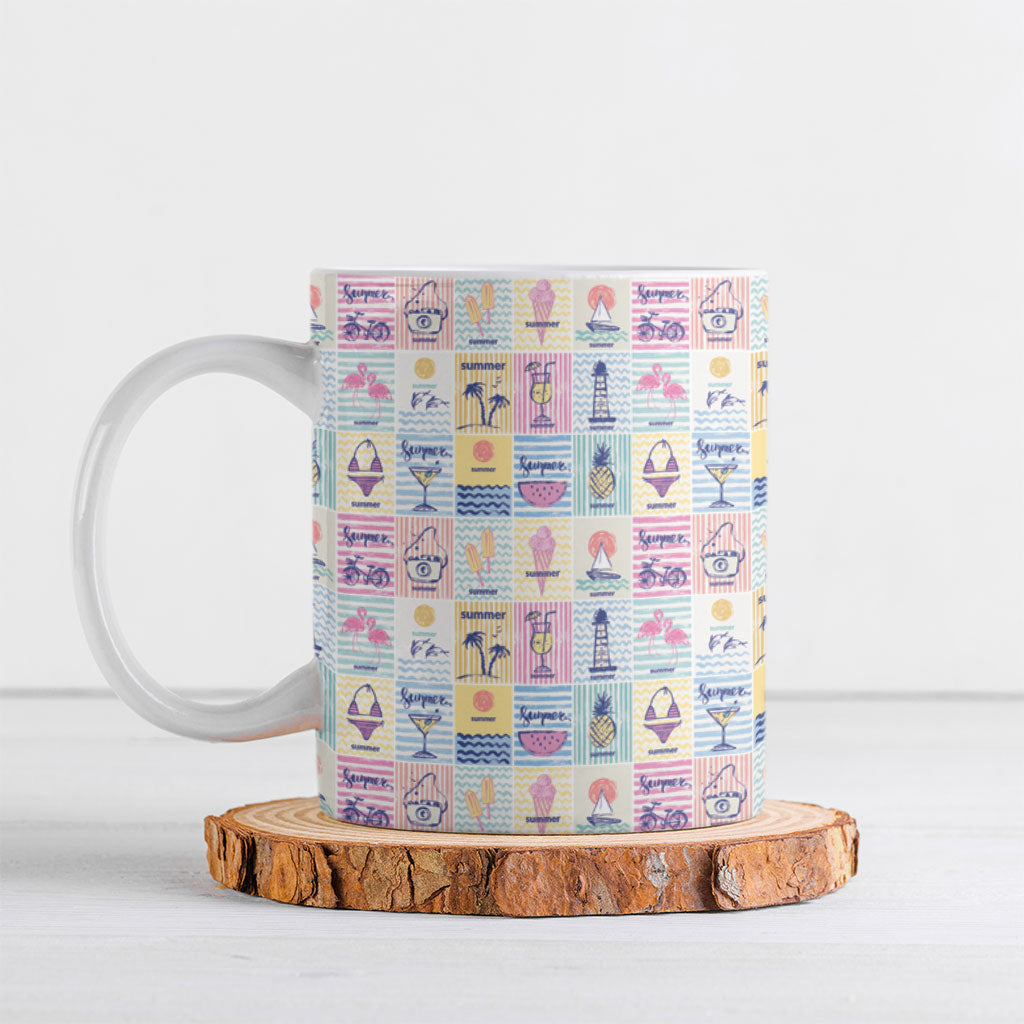 Aloha Summer Posters Grunge Textures Ceramic Mug