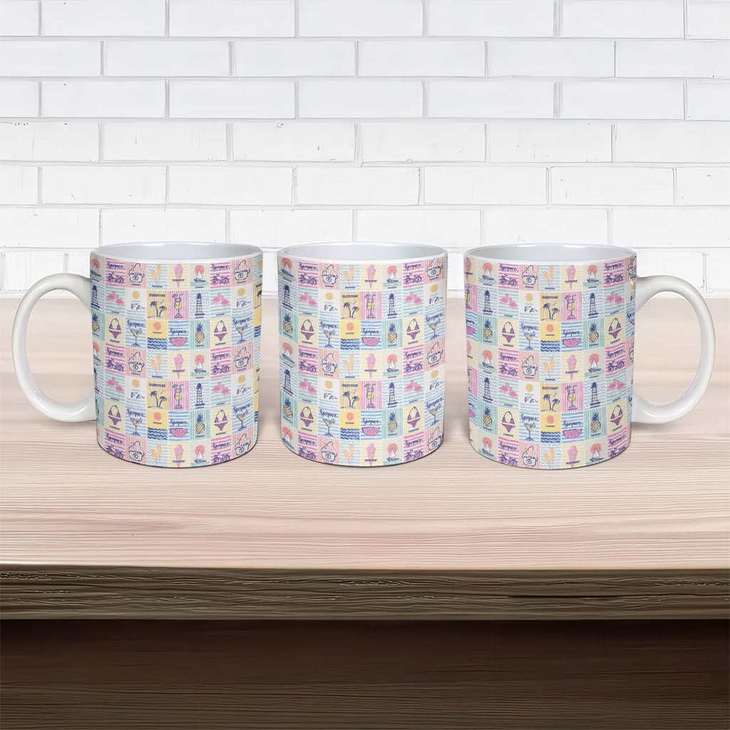 Aloha Summer Posters Grunge Textures Ceramic Mug