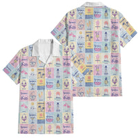 Aloha Summer Posters Grunge Textures Family Matching Short Sleeve Bodycon Dress and Hawaiian Shirt