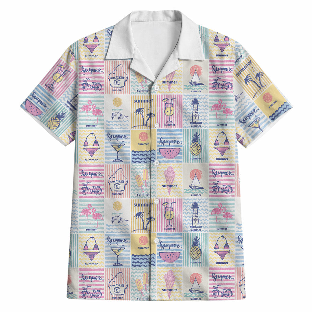 Aloha Summer Posters Grunge Textures Hawaiian Shirt