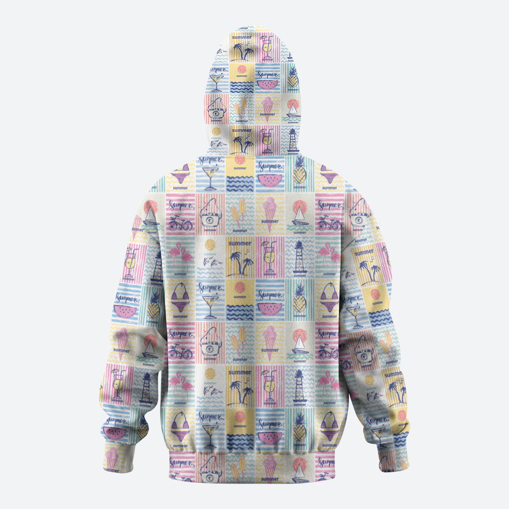 Aloha Summer Posters Grunge Textures Hoodie