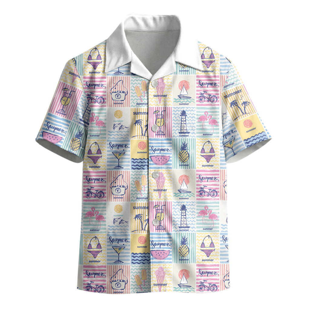 Aloha Summer Posters Grunge Textures Kid Hawaiian Shirt