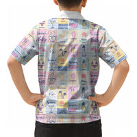 Aloha Summer Posters Grunge Textures Kid Hawaiian Shirt